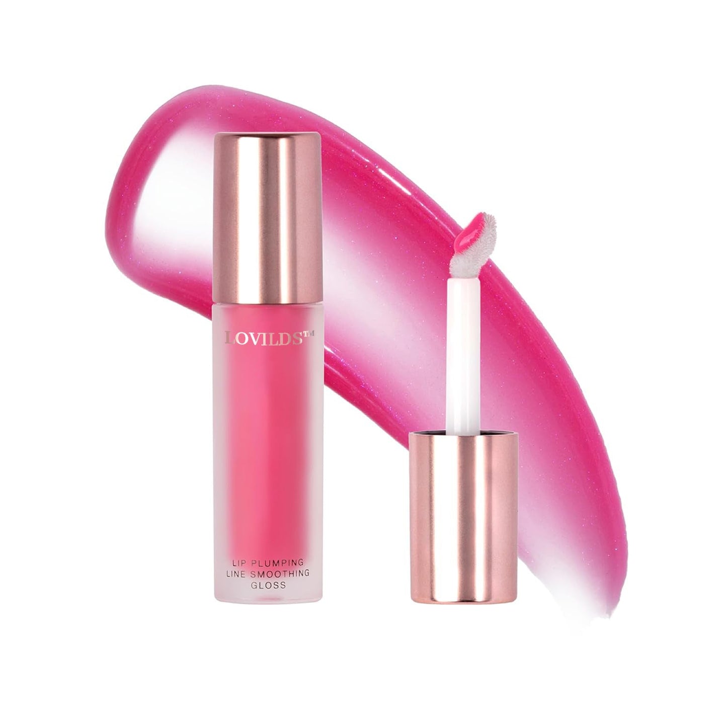 💖 LOVILDS™ Lip Plumper Gloss | Hydrating, Volumizing Formula for Fuller-Looking Lips | Non-Sticky, Long-Wearing Lip Gloss