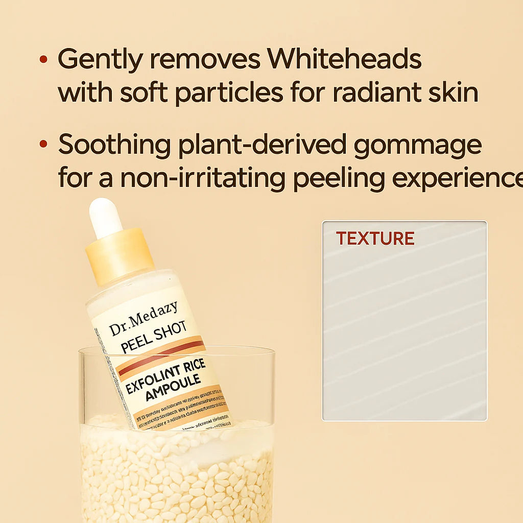 🎉 75% OFF Today-Peel Shot Glow Rice Ampoule Set Brightening Exfoliating Moisturizing Serum - 💧 For All Types
