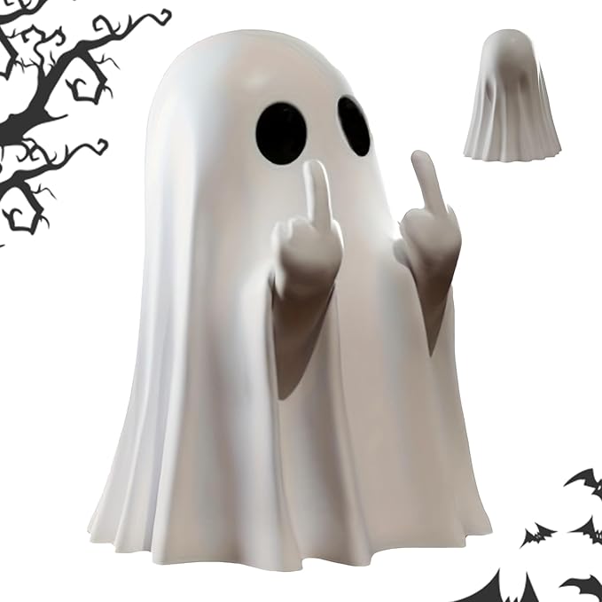 👻 Cute Halloween Ghost Figurine – Spooky Fun for Your Home!