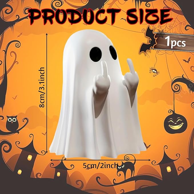 👻 Cute Halloween Ghost Figurine – Spooky Fun for Your Home!