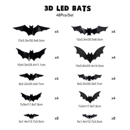 🎉🎉Final Day Mega Sale – 3D Bat LED Decorations!