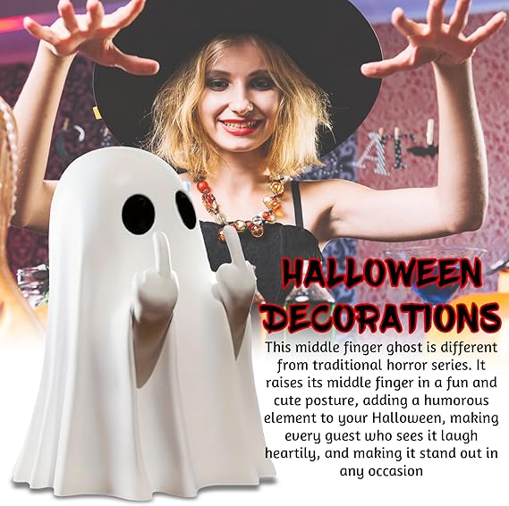 👻 Cute Halloween Ghost Figurine – Spooky Fun for Your Home!