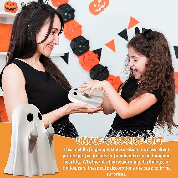 👻 Cute Halloween Ghost Figurine – Spooky Fun for Your Home!