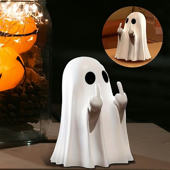 👻 Cute Halloween Ghost Figurine – Spooky Fun for Your Home!