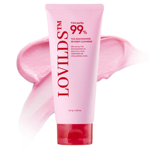 💗 LOVILDS™ 99% High-Purity TXA+Niacinamide Pink Bubble Gum Cleanser for Deep Cleansing, Blackhead Removal & Pore Refinement