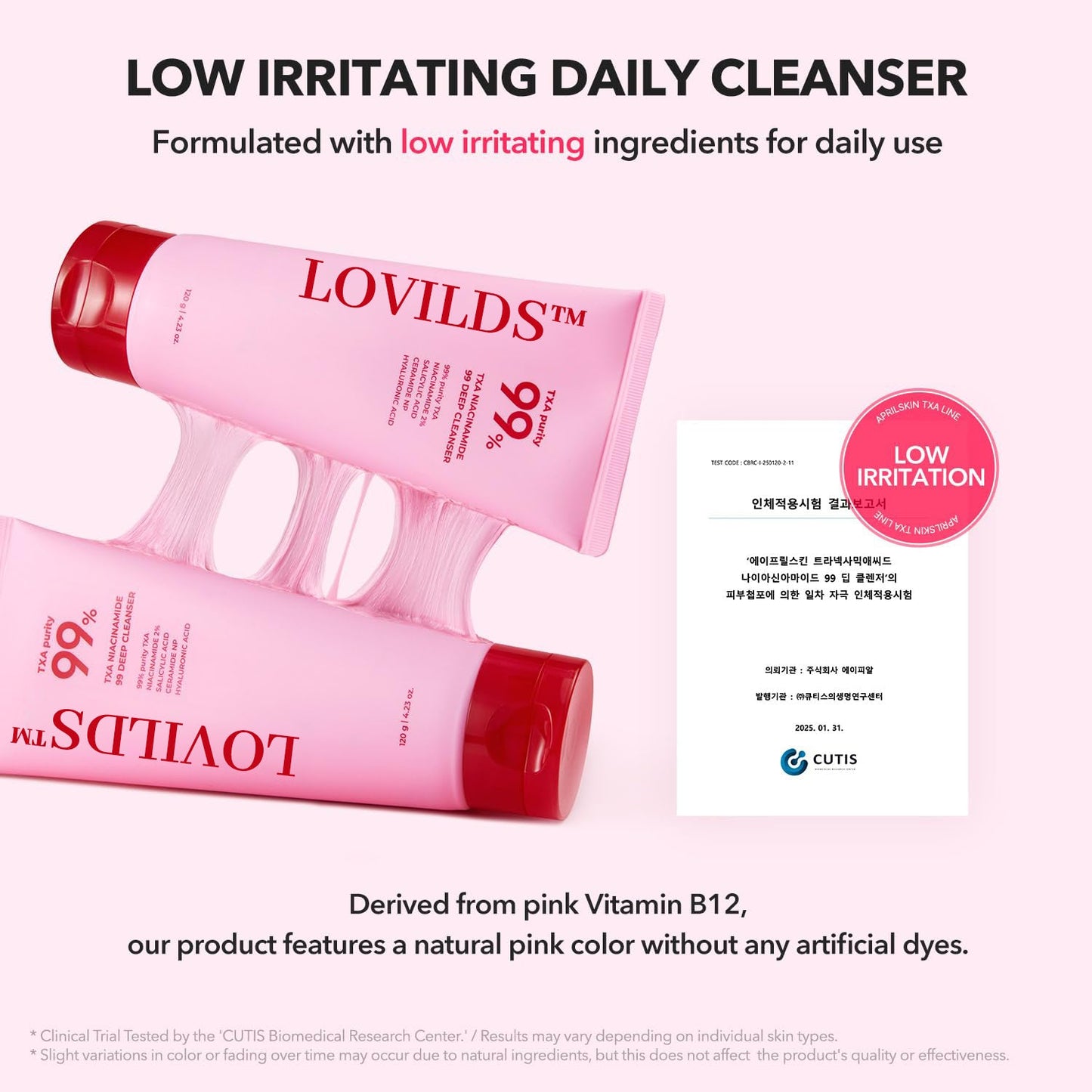 💗 LOVILDS™ 99% High-Purity TXA+Niacinamide Pink Bubble Gum Cleanser for Deep Cleansing, Blackhead Removal & Pore Refinement